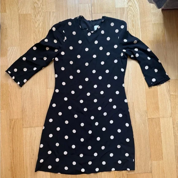 kate spade black polka dot dress, size 4 / small - Picture 6 of 7
